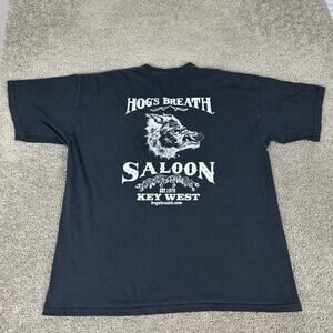 Hogs Breath Saloon Shirt Mens XXL 2XL Black White Key West Florida Casual READ